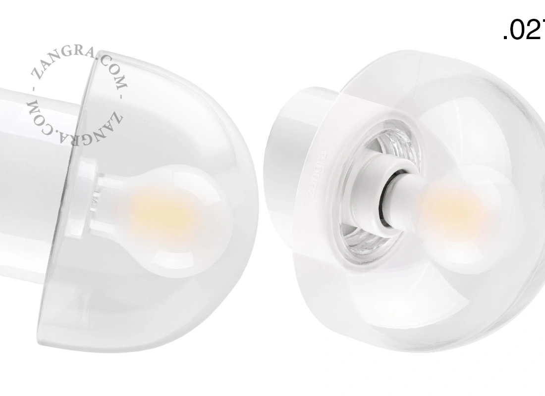 biała porcelanowa lampa ścienna David - Ø 10 cm