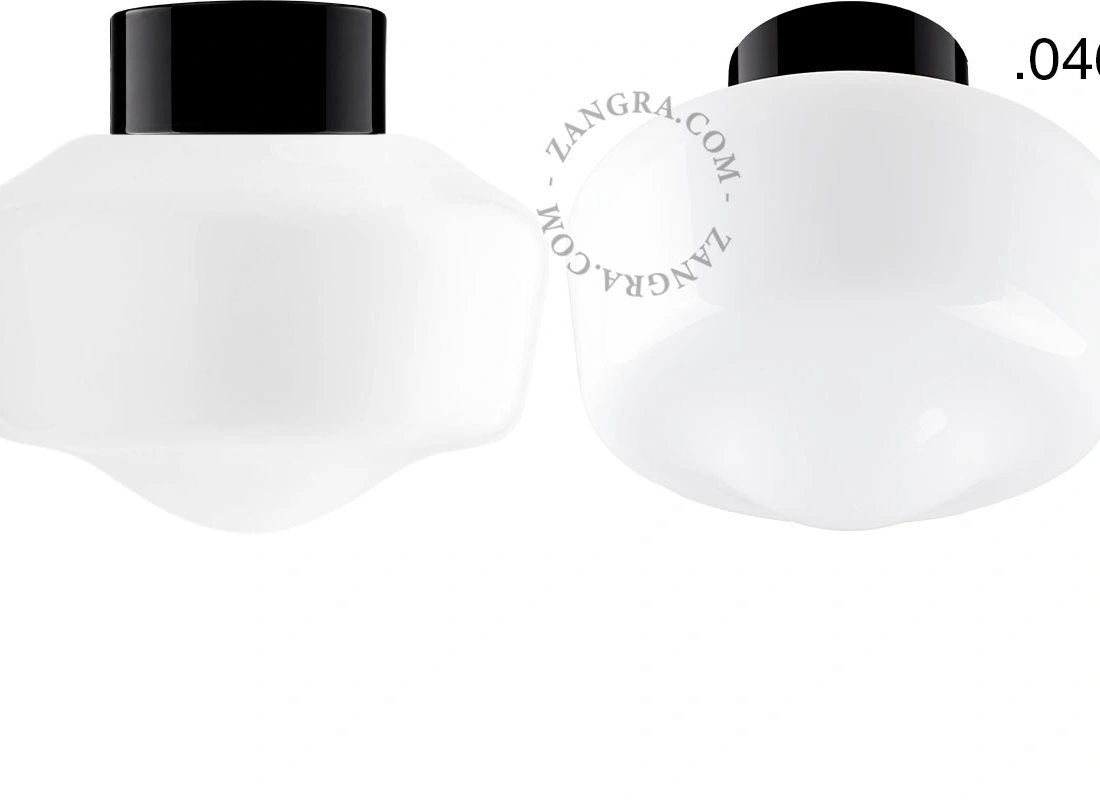 black porcelain lamp David - Ø 10cm