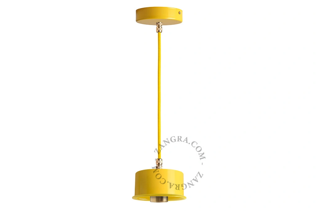lámpara colgante amarilla - Ø 10 cm