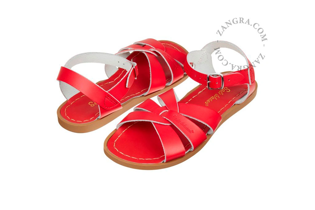 water sandals kids - red