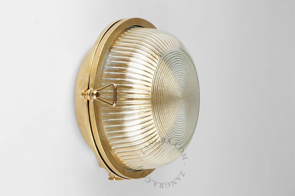 lámpara ojo de buey de latón para exteriores - Ø 20 cm - IP64