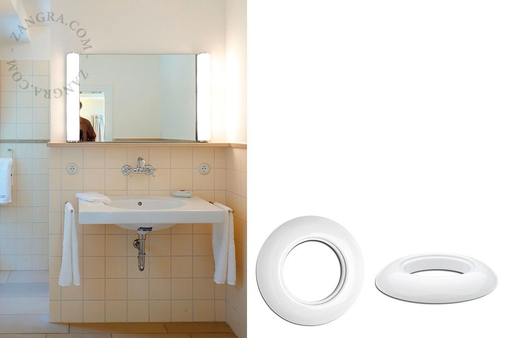 Abdeckplatte aus weißem Porzellan für Schalter, Steckdosen und Dimmer