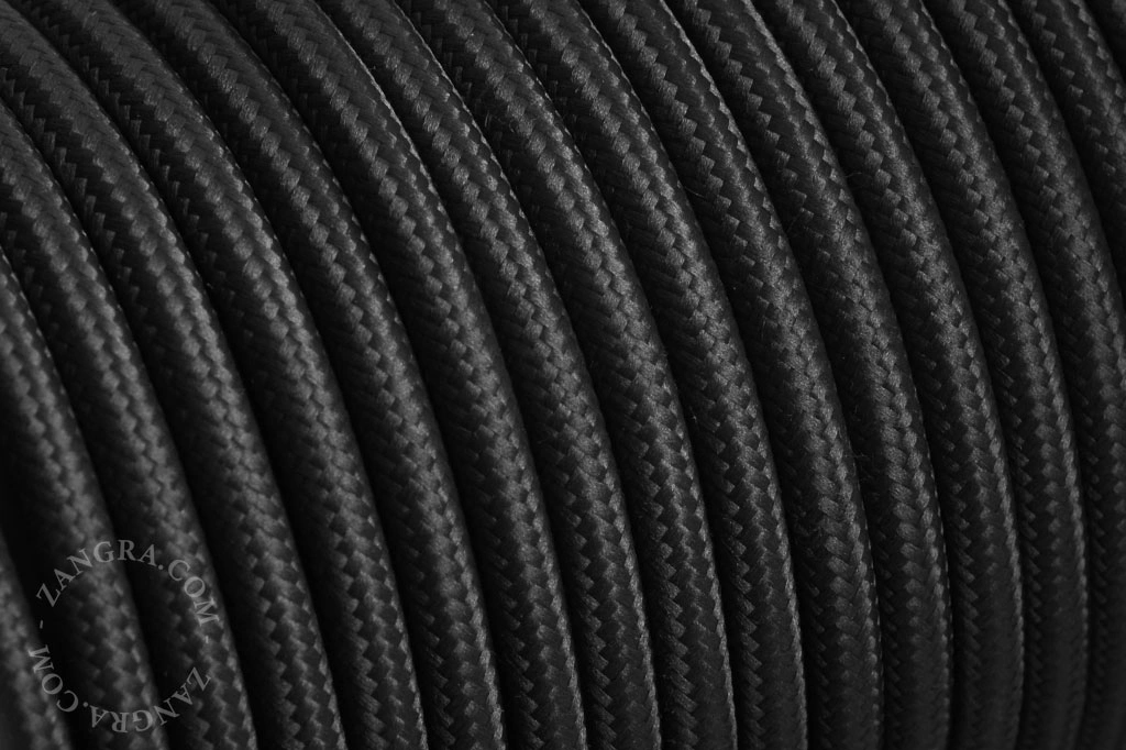 câble textile - gris foncé