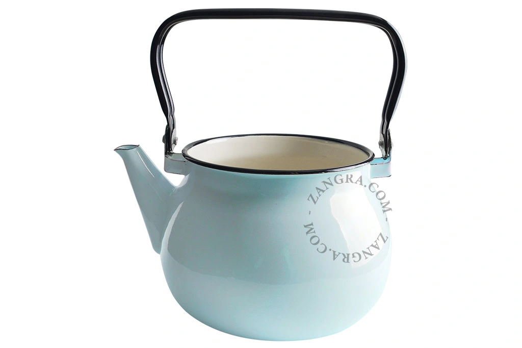 Wasserkocher aus blauer Emaille - 2,5l