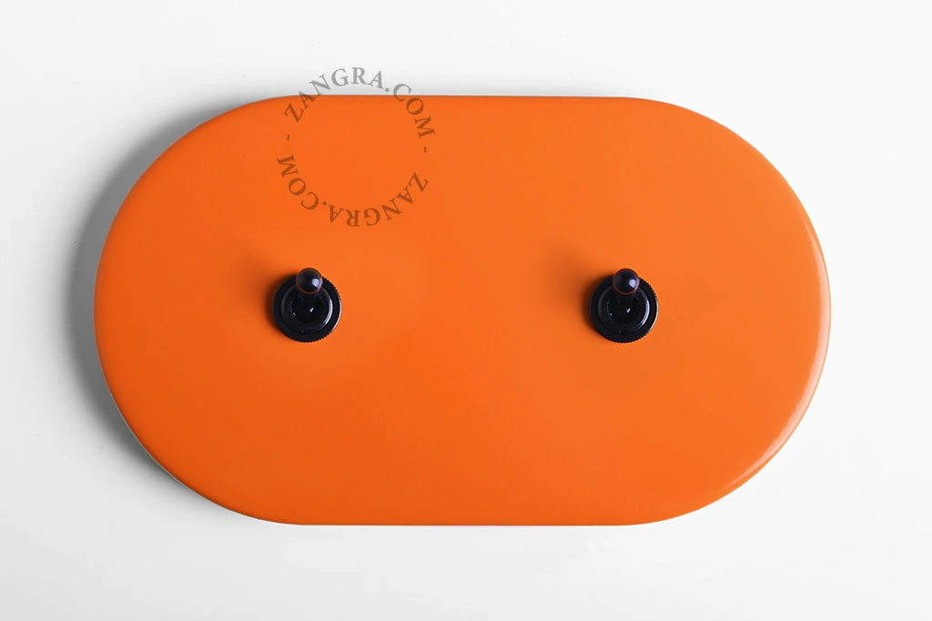 doppelter Wechsel-/Einfachschalter – orange/schwarz