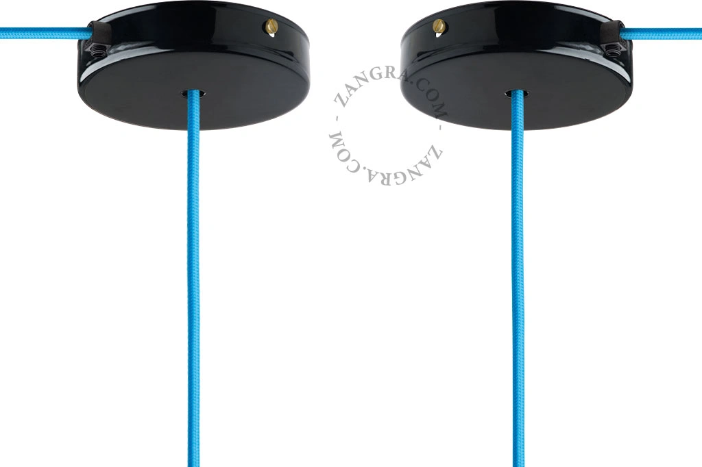 metallic ceiling rose - black