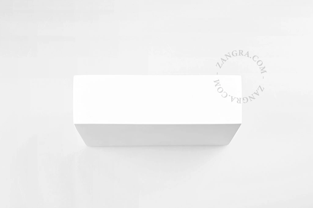 paintable plaster uplighter Carl - 20 cm