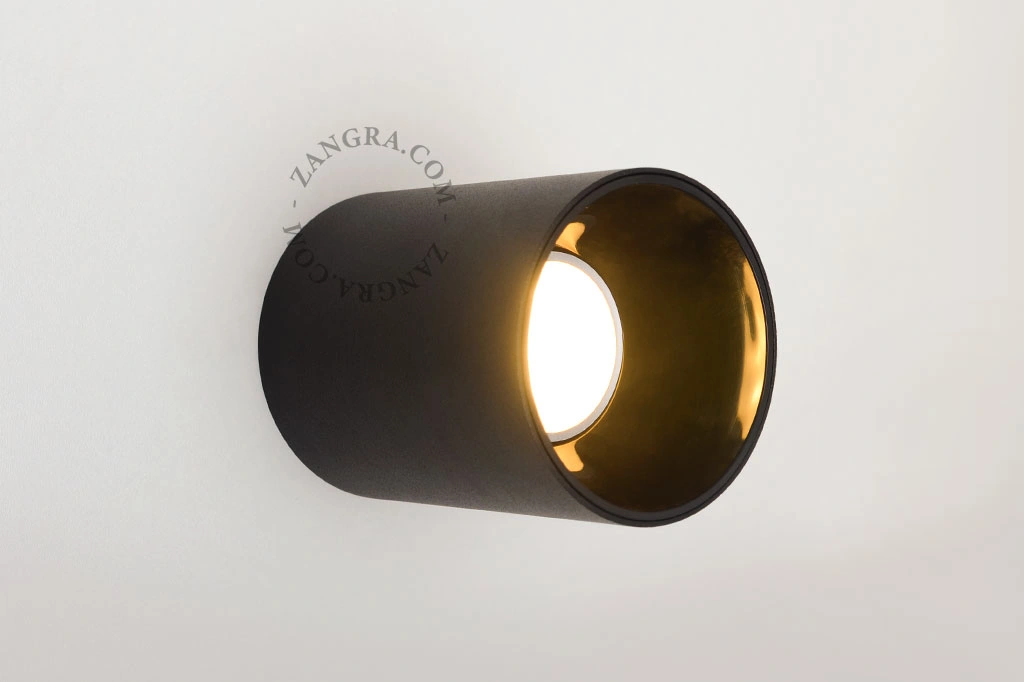 czarny reflektor LED - Ø 9 cm