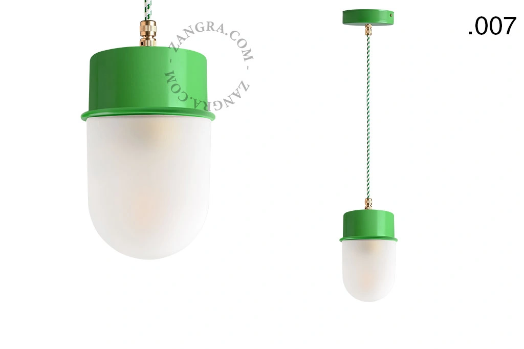 candeeiro suspenso verde - abajur de vidro - Ø 10cm
