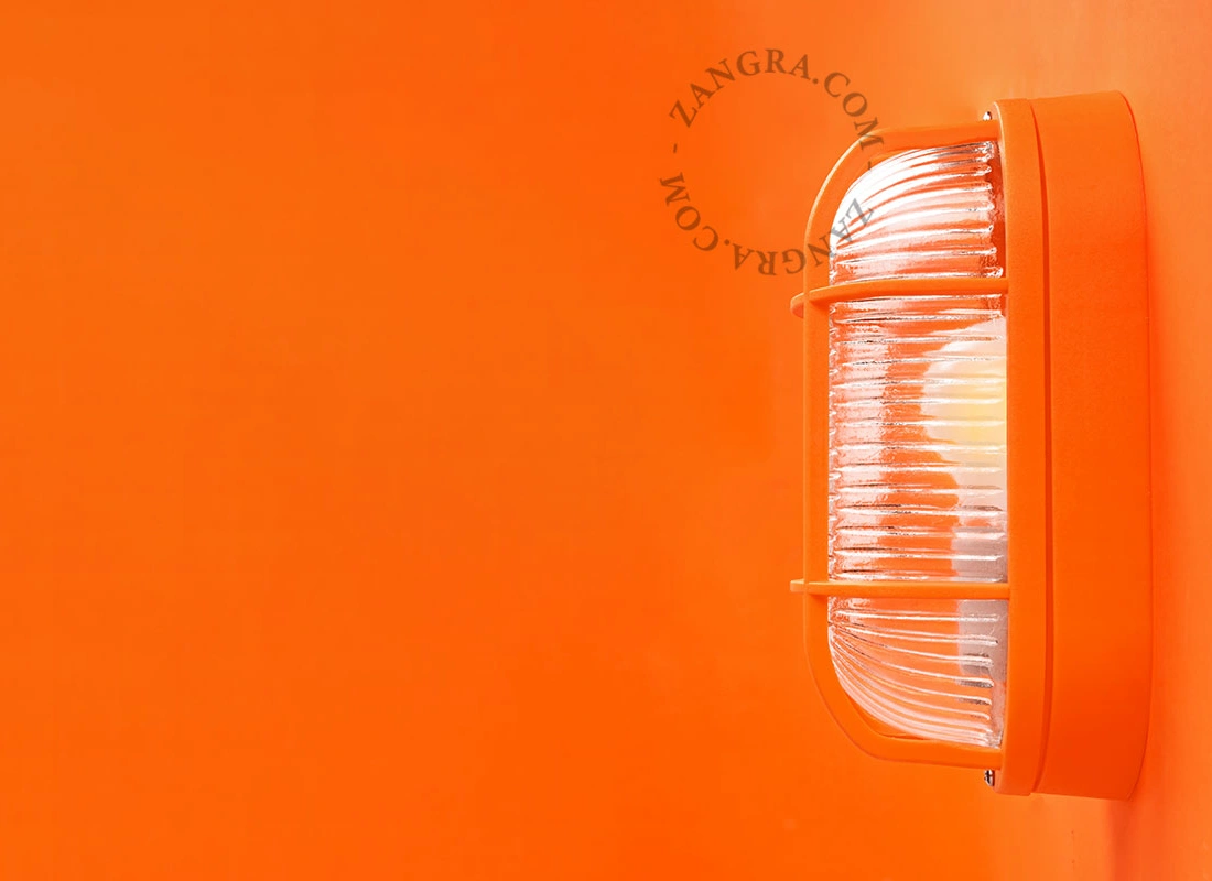 pomarańczowa lampa grodziowa Benji - IP44