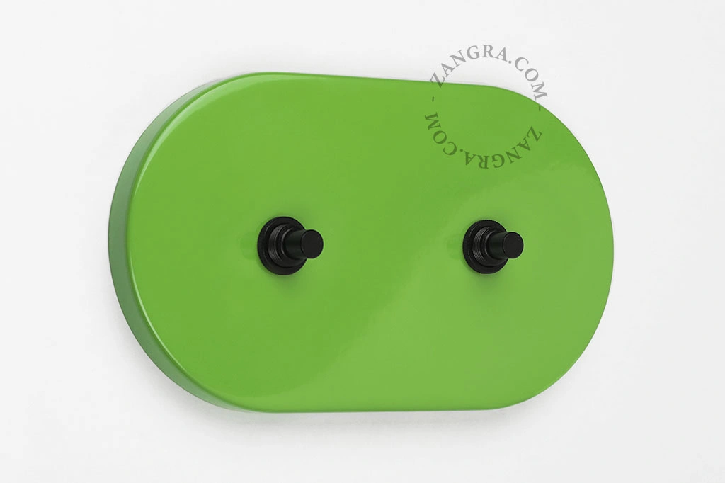 interruttore verde - doppi pulsanti neri