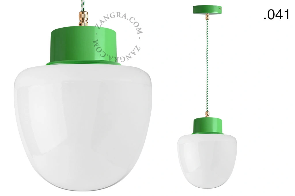 candeeiro suspenso verde - abajur de vidro - Ø 10cm