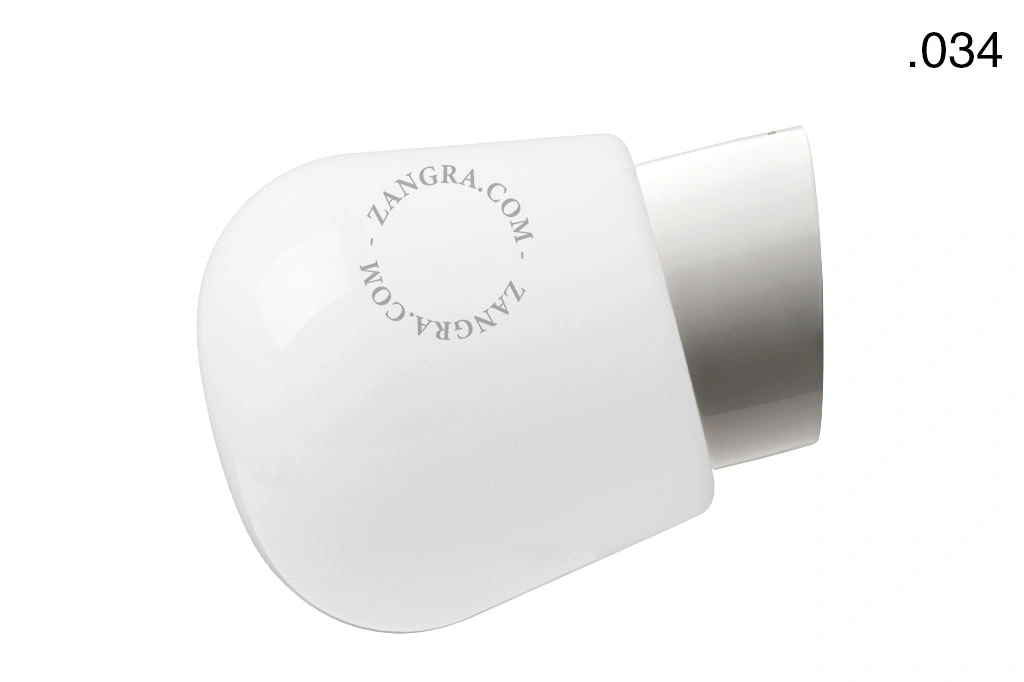 badeværelse væglampe i porcelæn med glasskærm – Ø 10cm - IP54