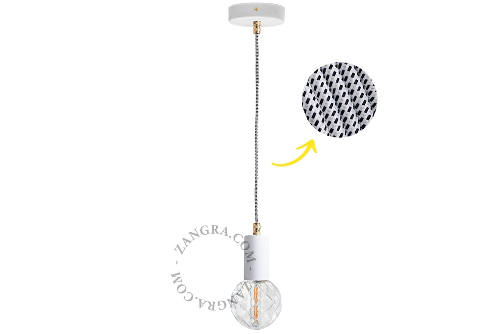 lakierowana lampa wisząca biała