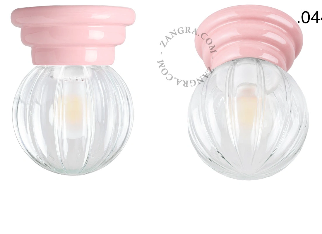 pink porcelain Art Deco light Daniel