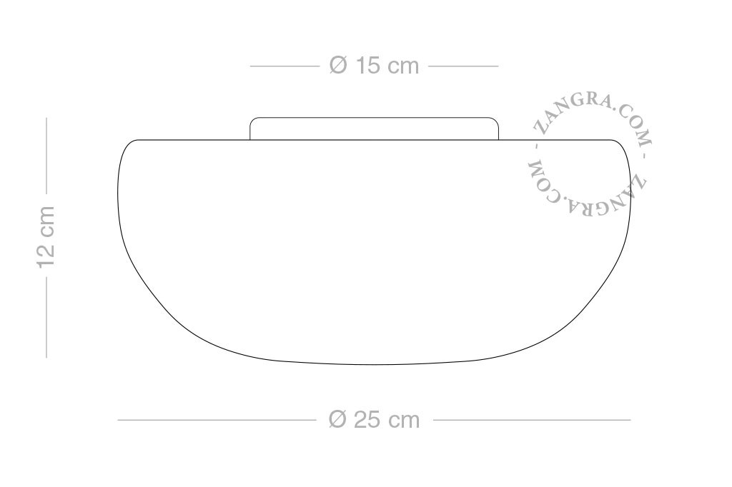 lampada da parete o da soffitto in vetro soffiato - Ø 25 cm