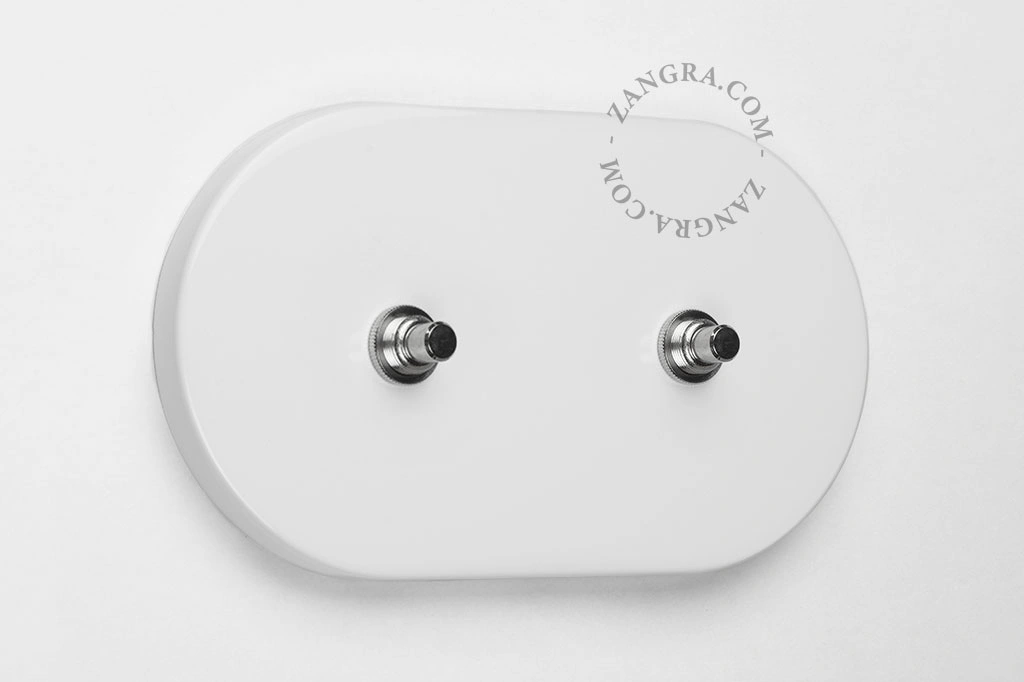 vit tryckströmbrytare – dubbel nickel tryckknapp