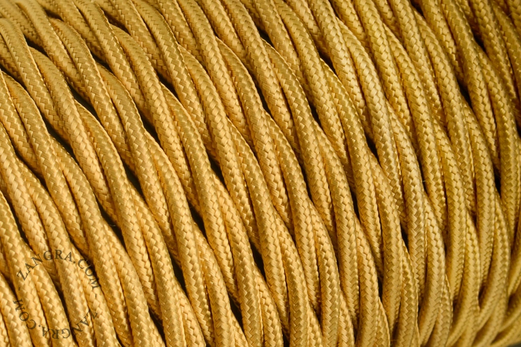 gedrehtes Textilkabel - goldfarben