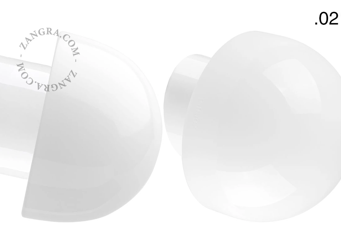 biała porcelanowa lampa ścienna David - Ø 10 cm