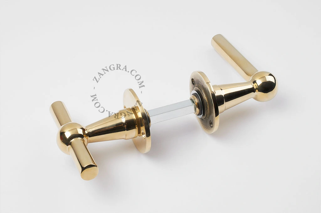brass Chemin de Fer door handle