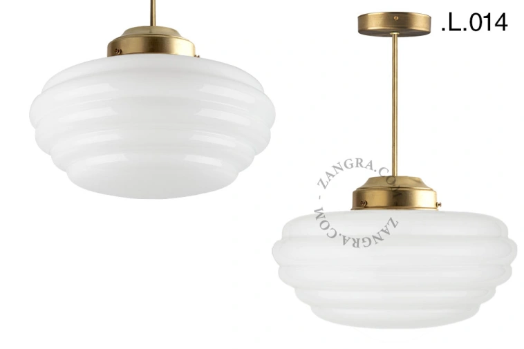 repuesto de pantalla de luz  Art Deco - vidrio opalino