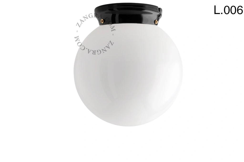czarna porcelanowa lampa Art Deco Chaella