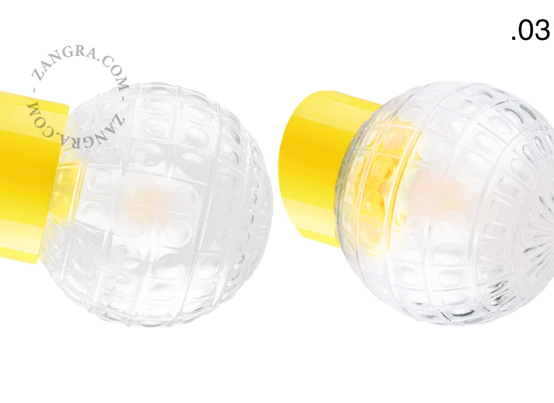 yellow porcelain wall light David - Ø 10 cm