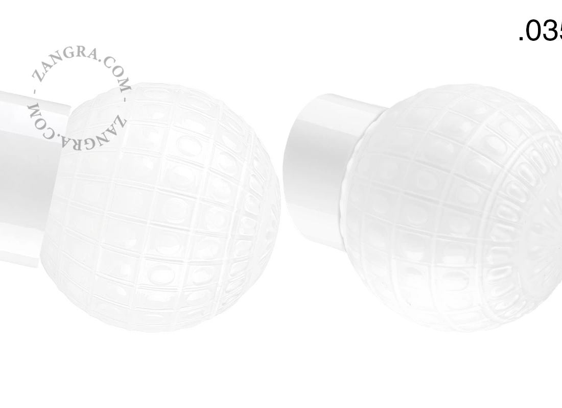biała porcelanowa lampa ścienna David - Ø 10 cm