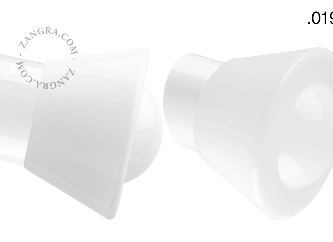 biała porcelanowa lampa ścienna David - Ø 10 cm