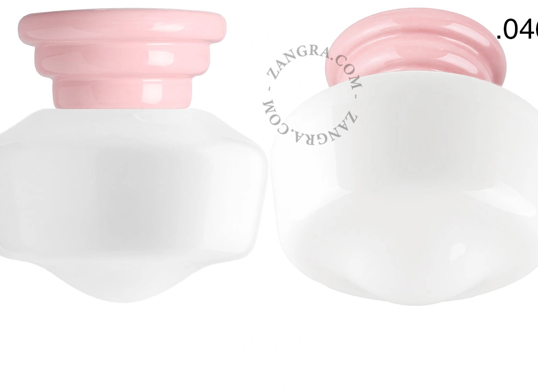 pink porcelain Art Deco light Daniel