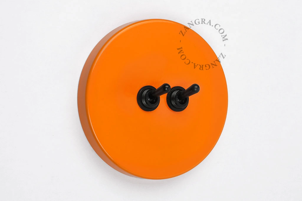 doppelter Wechsel-/Einfachschalter – orange/schwarz