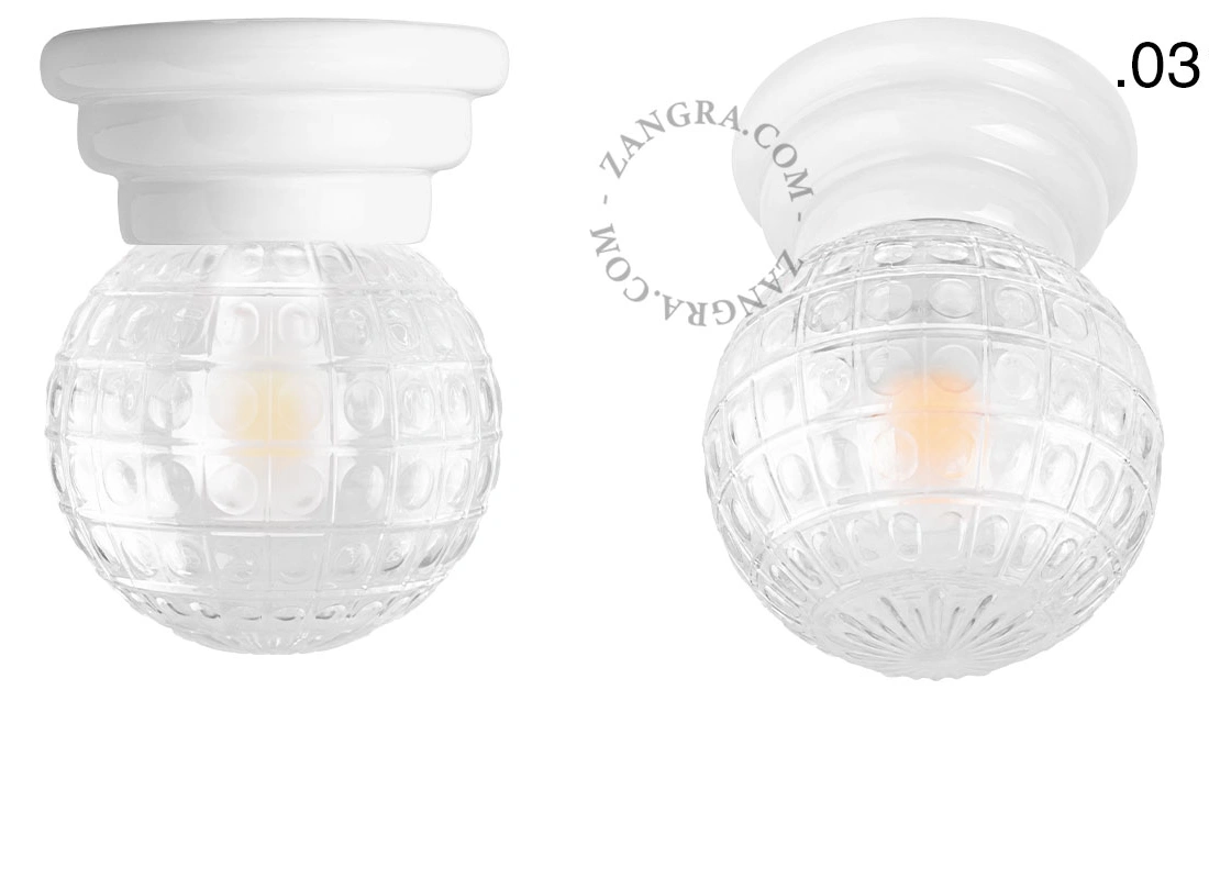white porcelain Art Deco light Daniel