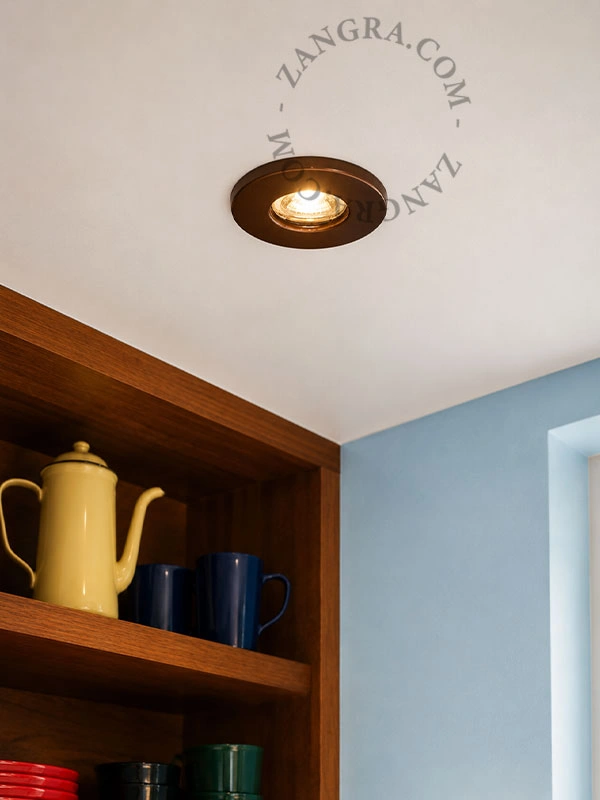 brązowy porcelanowy spot wpuszczany Damia
