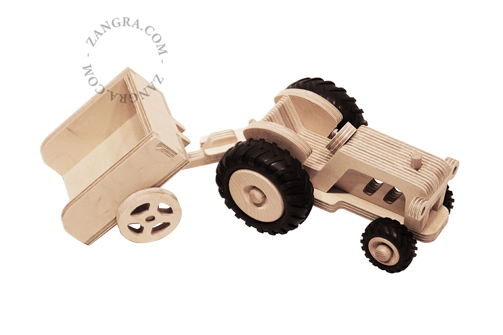 bouwpakket houten tractor