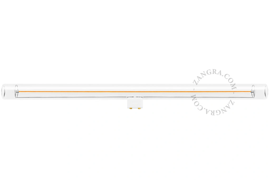 lâmpada LED S14d - vidro transparente - 50cm