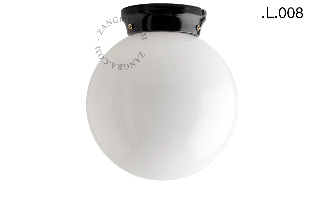 czarna porcelanowa lampa Art Deco Chaella
