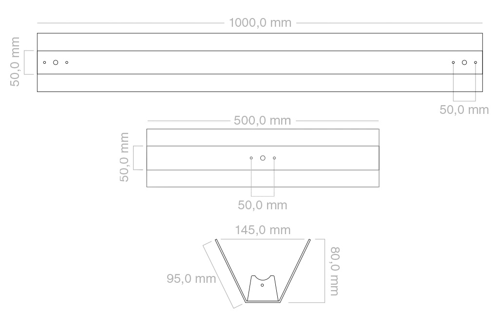 hvid lineær lampe