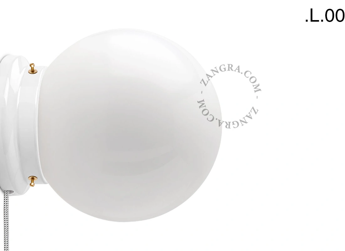applique ou lampe de table Cédric en porcelaine blanche