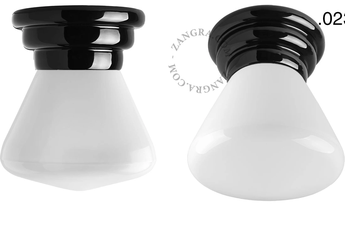 black porcelain Art Deco light Daniel