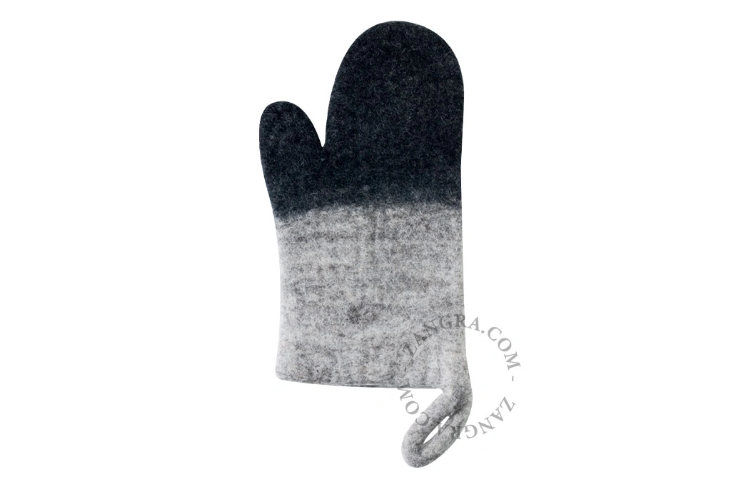 guanto da forno in feltro - grigio