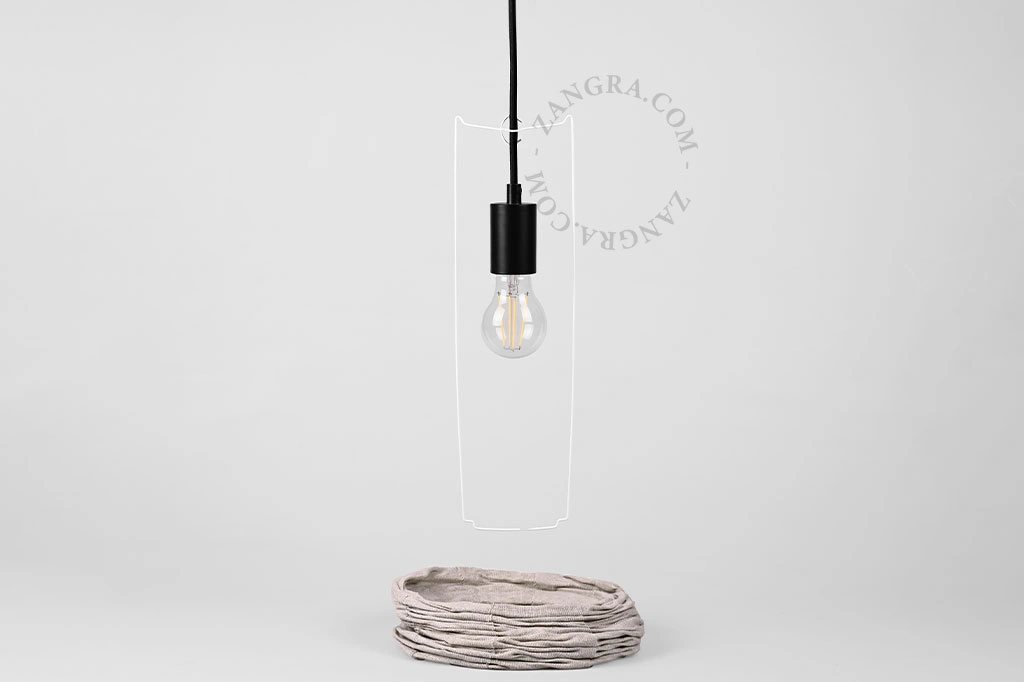 lámpara colgante con cable de tela Celeste