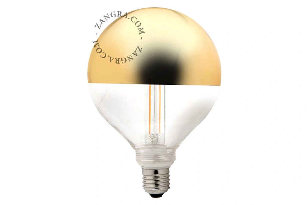 LED filament bulb – gold crown mirror