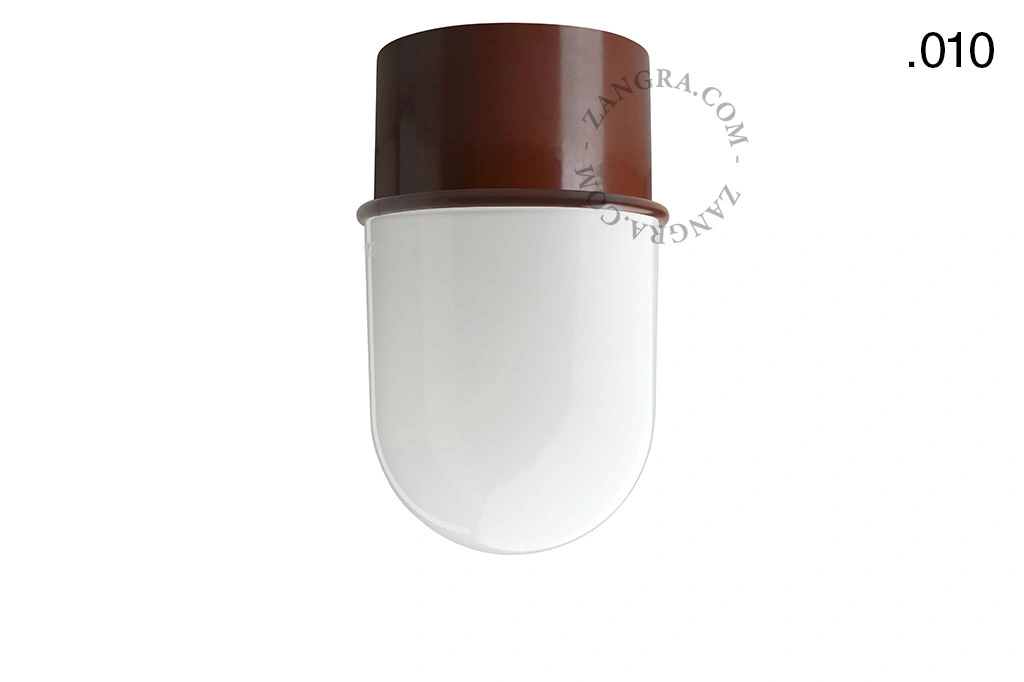 brun væg eller loftslampe - glas skærm - Ø 8 cm