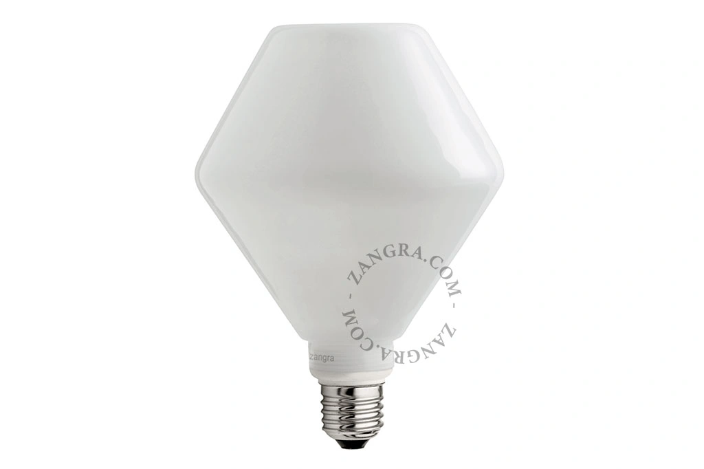 E27 dimbar filament LED ljuskälla - opalt glass - diamant - 2700K - 4W