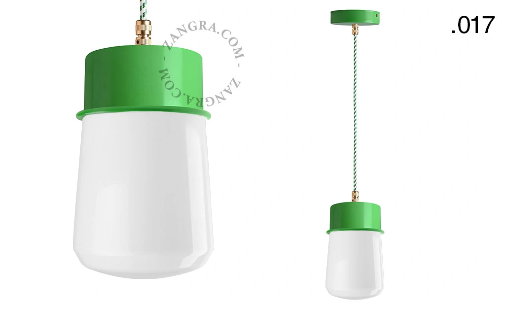 candeeiro suspenso verde - abajur de vidro - Ø 10cm