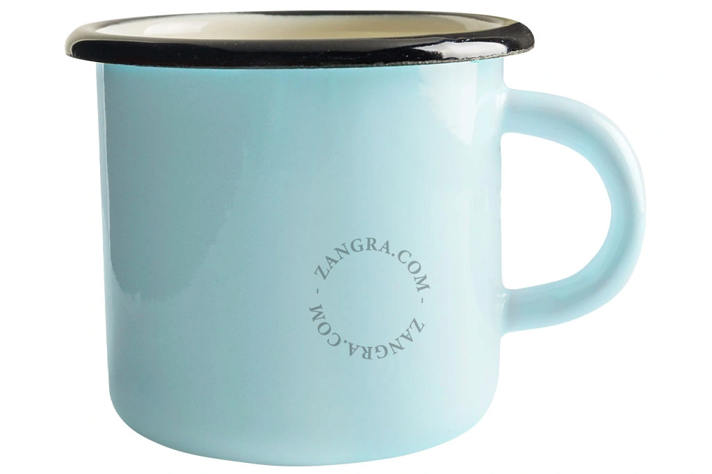 Becher aus blauer Emaille - 40cl