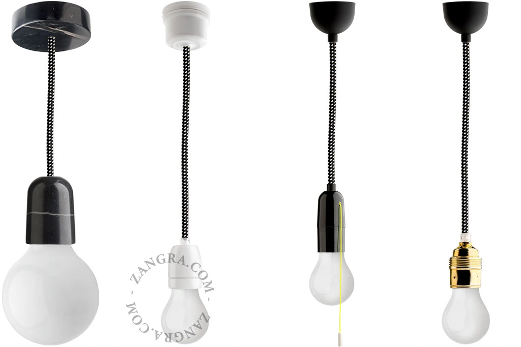 fabric cable - black with white dots