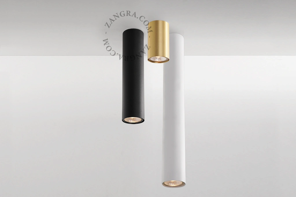 faretto da superficie in ottone - Ø 5,5 cm
