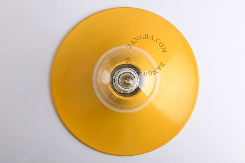 aplique o plafón amarillo redondo - Ø 26 cm