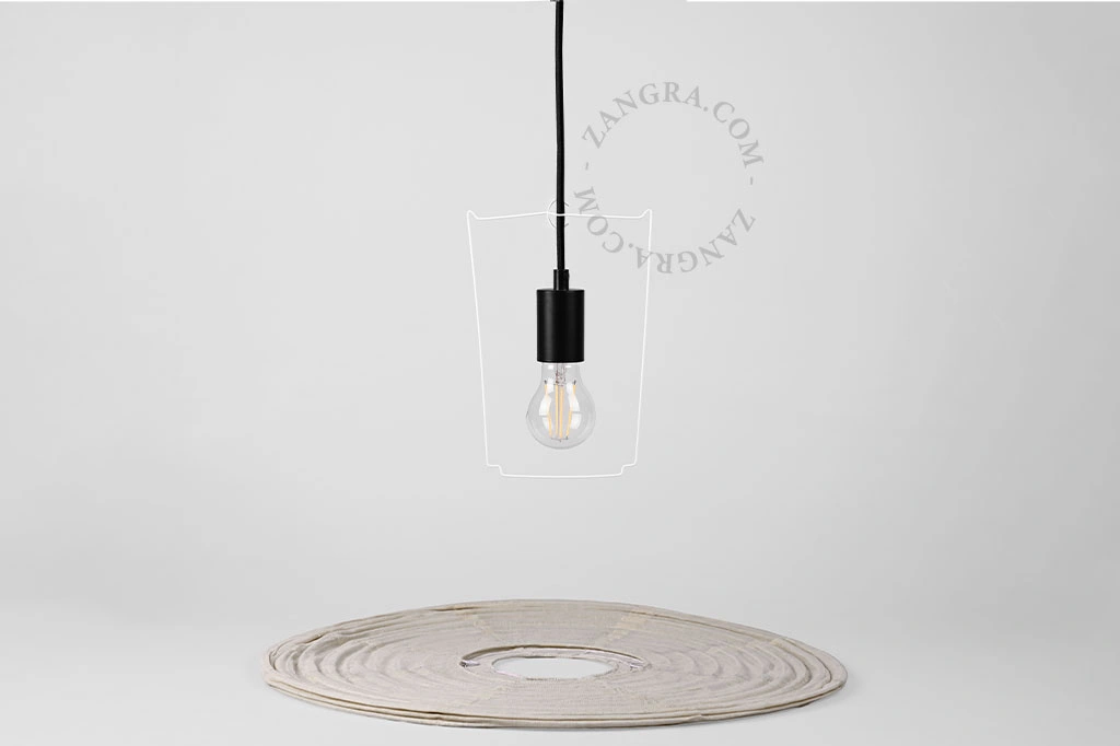 pendant light with fabric cable Celena